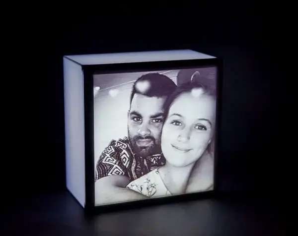lithophane night display on