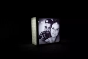 Lithophane box Marble Couple